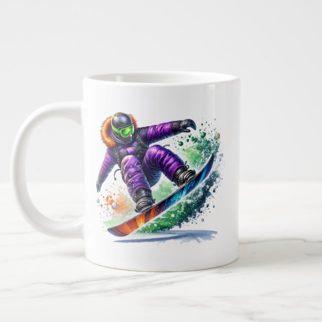 Caneca De Café Grande Snowboarder Jumbo  (Esquerda)
