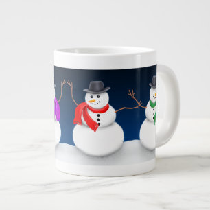 Caneca De Café Grande Snowman Jumbo Mug