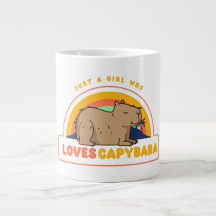 Caneca De Café Grande Só uma garota que ama Capybaras