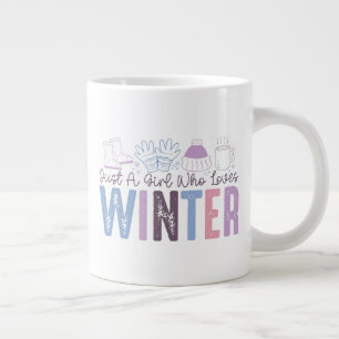 Caneca De Café Grande Só uma garota que ama Design de sazonal de inverno