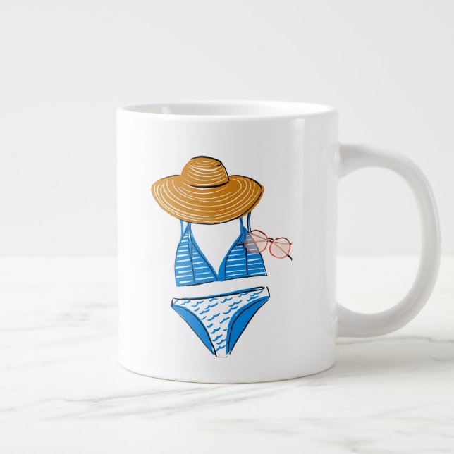 Caneca De Café Grande Soak up the Sun - Blue Swimcase 2 (Direita)