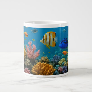 Caneca De Café Grande Sob o mar