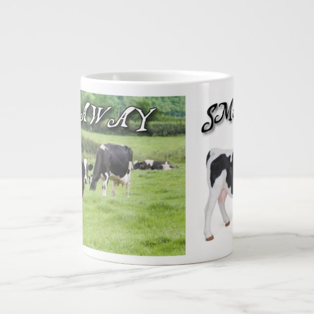 Caneca De Café Grande Sobre as vacas (Frente)