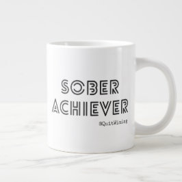 Caneca De Café Grande Sóbrio - Sócio Preto e Branco