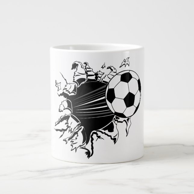 Caneca De Café Grande Soccer Ball Sair (Frente)
