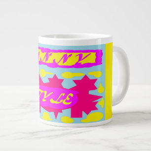 Caneca De Café Grande Sol ensolarado brilhando cores brilhantes