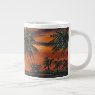 Caneca De Café Grande Sol tropical incrível