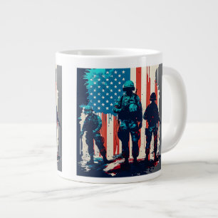 Caneca De Café Grande Soldados Americanos Jumbo Mug