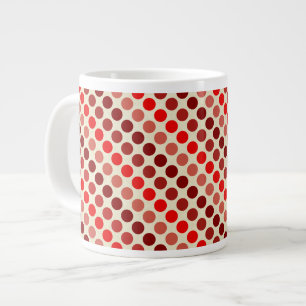 Caneca De Café Grande Sombras das Bolinhas Vermelhas por Shirley Taylor