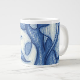 Caneca De Café Grande Sombras de Azul