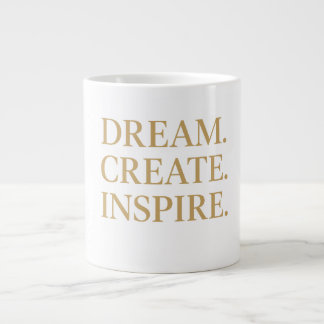Caneca De Café Grande "Sonhe. Crie ."