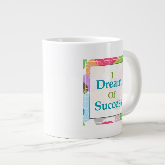 Caneca De Café Grande Sonho Com Sucesso (Frente Esquerda)