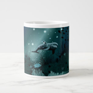 Caneca De Café Grande Sonho de golfinho