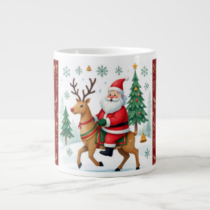 Caneca De Café Grande Sonhos de Natal, Merry Christmas Giant Coffee Mug
