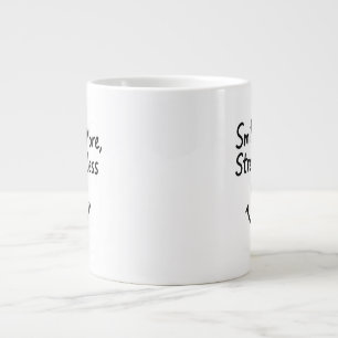 Caneca De Café Grande Sorria Mais, Coloque menos Design