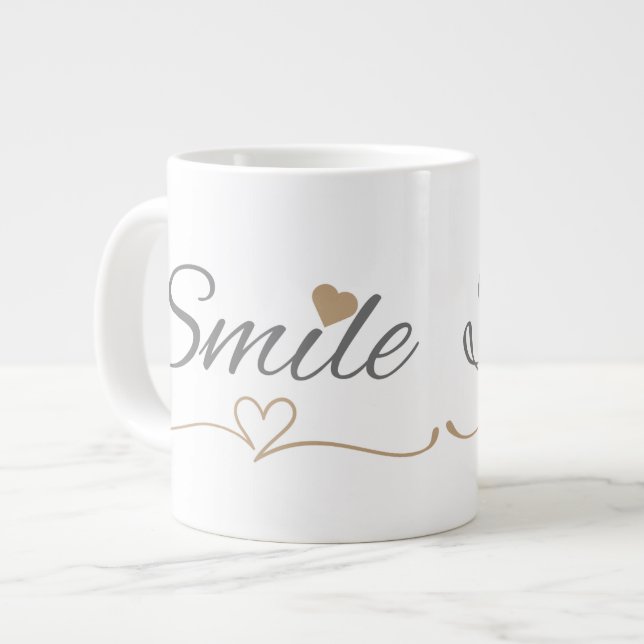 Caneca De Café Grande Sorriso Roteiro Presente do Dia das Mães e Anivers (Frente Esquerda)
