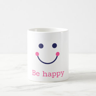 Caneca De Café Grande sorriso, seja feliz, personalizado, seu nom