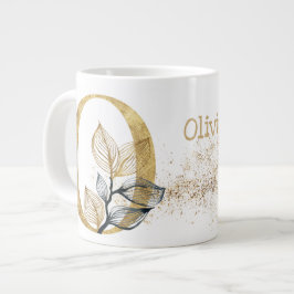 Caneca De Café Grande Sorvete de sopa "O" Jumbo Mug monograma