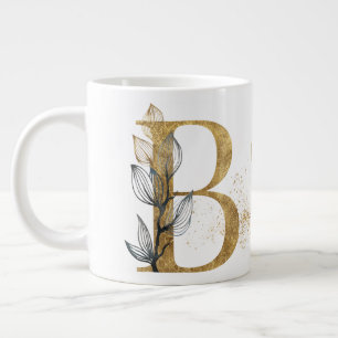Caneca De Café Grande Sorvete Monograma "B" de Jumbo Mug