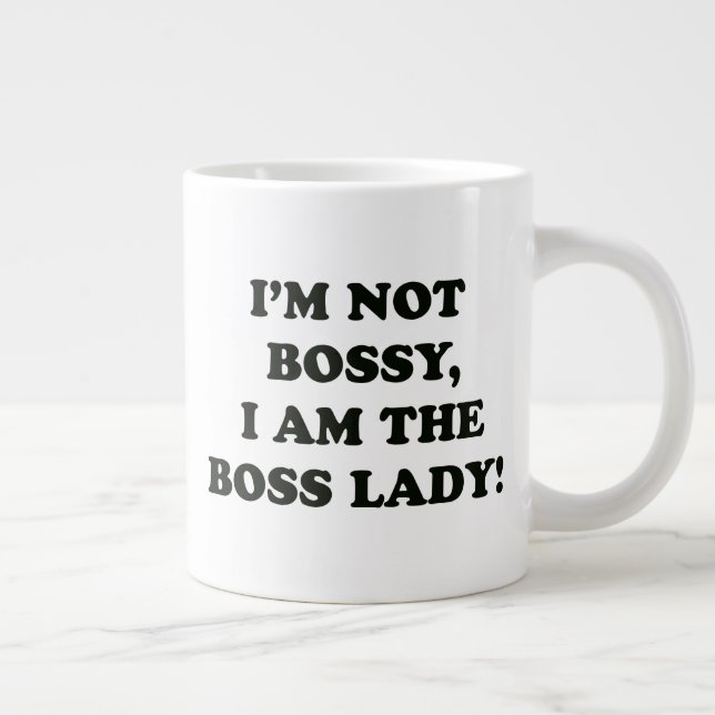 Caneca De Café Grande Sou A Senhora Chefe (Direita)