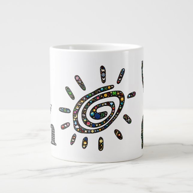 Caneca De Café Grande Sou simplesmente humano e cheio da vida (Frente)