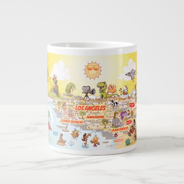 Caneca De Café Grande Southern California Jumbo Mug (Frente)