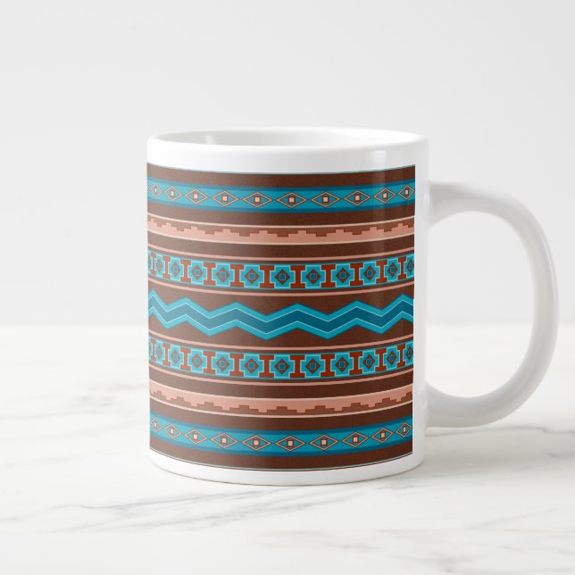Caneca De Café Grande Southwest Style Geometric Cameron Gorge Design (Direita)