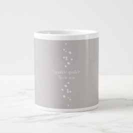 Caneca De Café Grande Sparkle Sparkle Little Star Silver Cinza