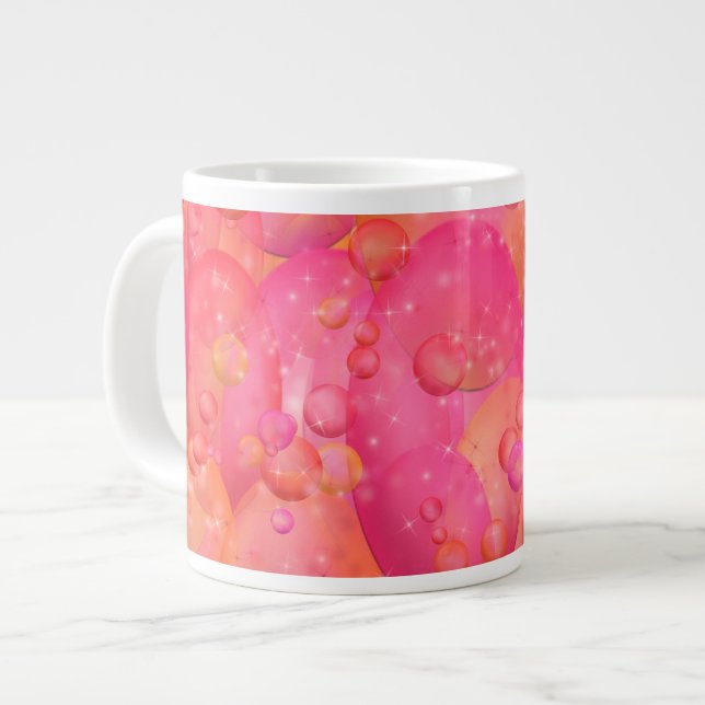 Caneca De Café Grande Sparkly bubbles congrats (Frente Esquerda)