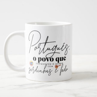Caneca De Café Grande Specialty Mug Português o povo conquistou