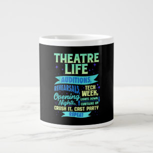 Caneca De Café Grande Spian do Ator Musical do Ator do Nerd da atriz