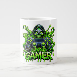 Caneca De Café Grande Spooky Gaming – Controle Fantasma do Gamer de Hall