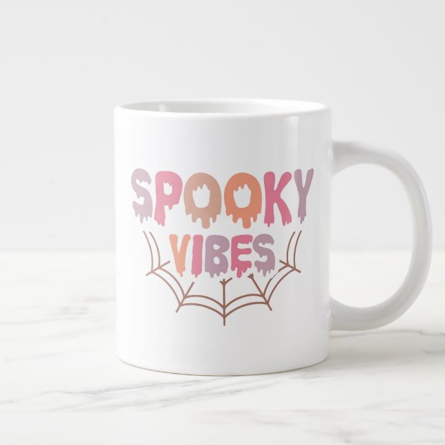 Caneca De Café Grande Spooky Vibes (Direita)