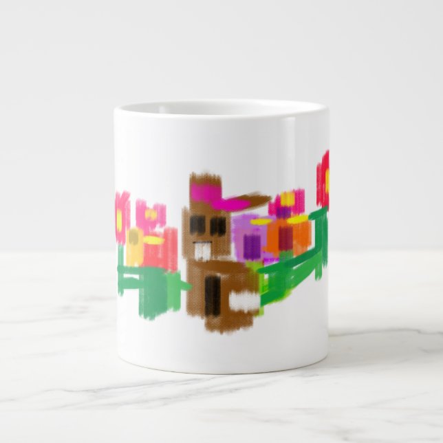 Caneca De Café Grande Spring Rabbit (Frente)