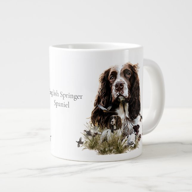 Caneca De Café Grande Springer Spaniel (Frente Esquerda)