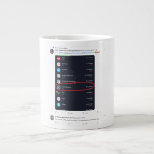 Caneca De Café Grande Sr. Blockchain22 quebra a lista XDC no Uphold