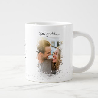 Caneca De Café Grande Sr. e Sra. Elegant Noivado