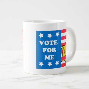 Caneca De Café Grande Sr. Happy Vote Em Mim Flag