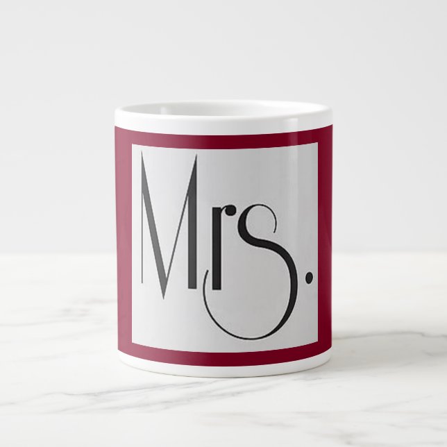 Caneca De Café Grande Sra. Jumbo Mug, Burgandy (Frente)