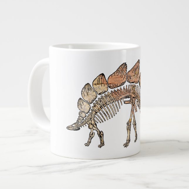 Caneca De Café Grande Stegossauro (Frente Esquerda)