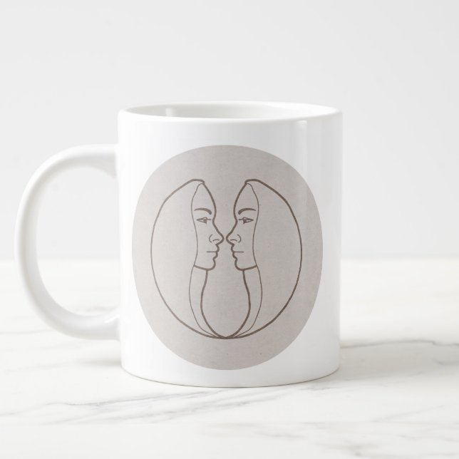 Caneca De Café Grande Sternzeichen Zwilling (Esquerda)