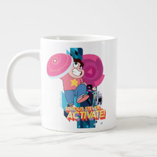 Caneca De Café Grande Steven Universe   Steven sério.. Ativar!