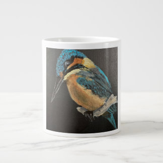 Caneca De Café Grande Stillness in Blue- Kingfisher Fine Art Mug