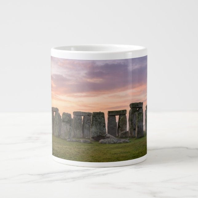 Caneca De Café Grande Stonehenge Inglaterra Antigo Círculo de Pedras (Frente)
