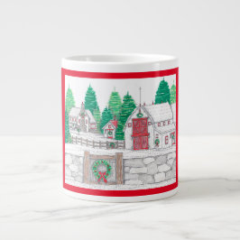 Caneca De Café Grande Stonewall Christmas Farm Jumbo Coffee Mug
