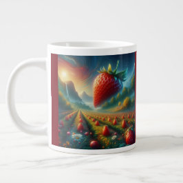 Caneca De Café Grande Strawberry Field of Dreams