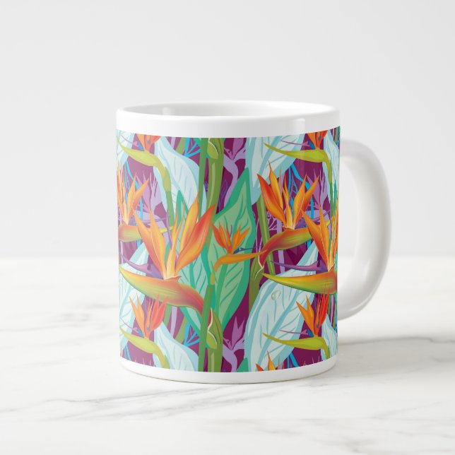 Caneca De Café Grande Strelitzia (Frente Esquerda)