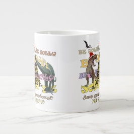 Caneca De Café Grande Stressed-out  Dinosaur Christmas
