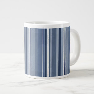 Caneca De Café Grande Stripes Azul