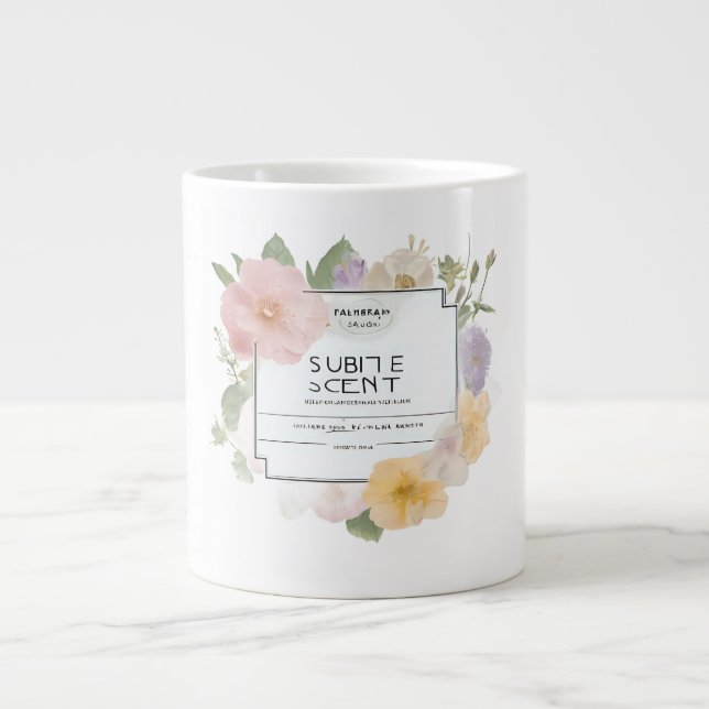 Caneca De Café Grande Subtle Scent Profile Label Custom Essential Oil &  (Frente)